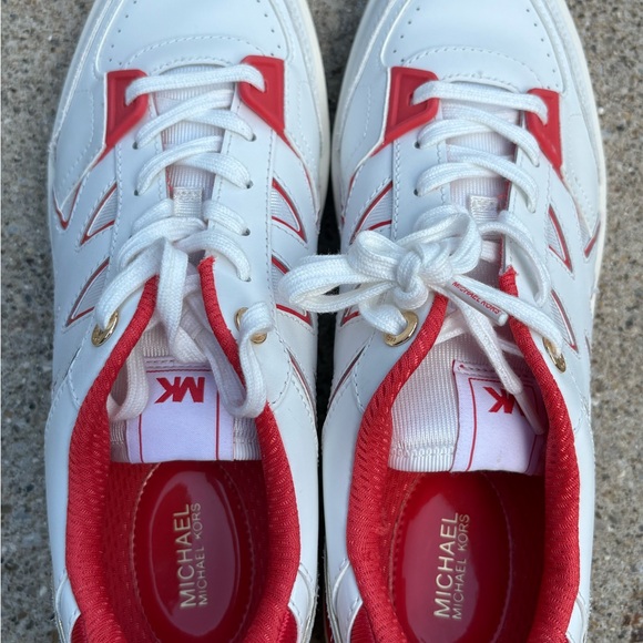 Michael Kors Shoes - Michael Kors Red and White Athletic Shoes